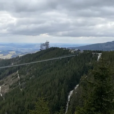 View from the longest pedestrian suspension bridge