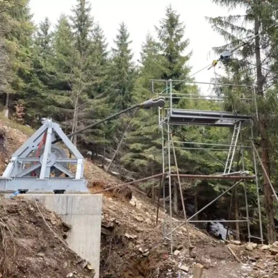 World's longest pedestrian suspension bridge start