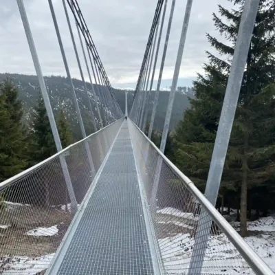 View from World's longest pedestrian suspension bridge